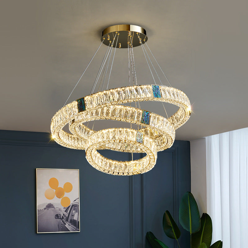 AVA LED Single Ring Pendant Light - Modern Round Shape Ceiling Light Fixture  - Coffee Brown Single Ring Pendant - Vivio Lighting